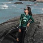  купальный костюм верх и низ в комплекте длинный рукав фитнес майка регулирование n slash Parker body type покрытие Rush Guard 4 позиций комплект женский 4 позиций комплект UV cut 