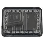 ショッピング弁当 弁当容器 CK-1-1 黒 透明蓋セット 232×172×32mm 1ケース400枚入 CP520516 エフピコチューパ
