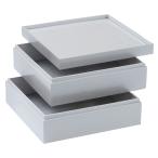 くるみ紙重箱 7寸 白 2段重セット 219×219×47mm 1ケース18組 アライ