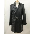  Burberry Black Label BURBERRY BLACK LABEL кожа пальто L черный длинный рукав BMA25-504-09 кожа ягненка - 2512WT039