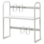 ファイルスタンド 2段 卓上 本棚 書類 本立て 書庫 ブックスタンド KBS-50