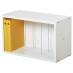 ファイルボックス W389 ホワイト バインダー 収納 カラーボックス KLW-02