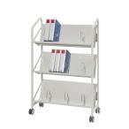 【代引・日時指定・北海道沖縄離島への配送不可】【受注生産品】弘益(KOEKI) ファイルワゴン ホワイト NFW-863