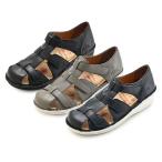 No.60945 ファンクショナルグルカサンダル（ブラック、ネイビー、トープグレー）【25SS新作】 コンフォートサンダル 外反母趾 レディース