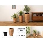 プランター GRNB-52S 東谷 鉢入れ アジアン 観葉植物 シンプル ウォーターヒヤシンス 雑貨 インテリア 室内 ブラウン 茶色 編み かご 円型 5号用 ガーデン
