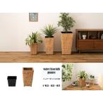 プランター GRNB-53S 東谷 鉢入れ アジアン 観葉植物 植物 シンプル ウォーターヒヤシンス インテリア 室内 ブラウン 茶色 編み かご ゴミ箱 収納 角型 5号用