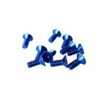 10 штук входит M4x12 синий тарелка винт тарелка голова aluminium шестиугольник дыра винт винт колпак винт анодированный алюминий 