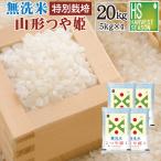 令和6年産 無洗米 5kg×4袋 つや姫 山形県産 20kg 米 お米 送料無料