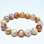 パワーストーン 天然石 桜メノウ チェリーブロッサムアゲート ブレスレット 13mm  t213-1675