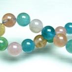 パワーストーン天然石ミックスカラーベリルブレスレット緑柱石10mmt237...