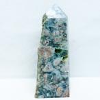 パワーストーン 天然石 フローライト共生 水晶 六角柱 t634-5538