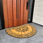 玄関マット 屋外 半円 60×90cm おしゃれマット 室外用 泥落としマット 北欧 屋外 華やか おしゃれ玄関マット 大判
