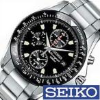 セイコー SEIKO 腕時計 アラーム クロノグラフ Alam メンズ ブラック SNA487PC セール
