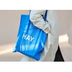 当日翌日配送　正規品保証　HAY デンマーク　トートバ ッグ　ブルー　白ロゴ　カバン　バッグ　BAG　ヘイ　かばん