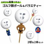 爆笑ゴルフギフト ゴルフ顔ボール 2球＆バラエティー 