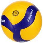ミカサMIKASA バレーボール 軽量4号 日本バレーボール協会検定球 小学生用 イエロー/ブルー V400W-L 推奨内圧0.3kgf/?