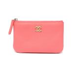 シャネル ポーチ ピンク 花柄モチーフ コスメポーチ レディース CHANEL 中古
