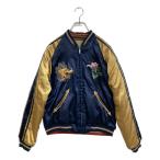 ショッピングスカジャン トウヨウエンタープライズ スカジャン 孔雀グアム ネイビー カーキ TT10931 メンズ SIZE S 東洋エンタープライズ 中古