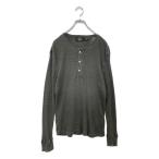 ダブルアール エル ラルフローレン 長袖Ｔシャツ サーマル ヘンリー ブラック メンズ SIZE L RRL RALPH LAUREN 中古