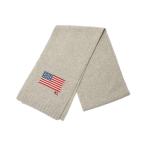 美品 ポロ・ラルフローレン マフラー  星条旗 アメフラ グレー RL メンズ POLO RALPH LAUREN 中古