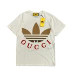美品 グッチ アディダス 半袖Tシャツ オフホワイト メンズ SIZE XS GUCCI×adidas 中古