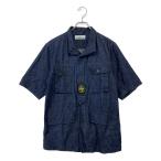 ストーンアイランド 半袖シャツ ワッペン デニムミリタリーシャツ メンズ SIZE S STONE ISLAND 中古