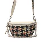  Chanel 2WAY сумка-пояс двойной цепь твид 17SS женский CHANEL б/у 