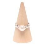 美品 タサキ リング 指輪 Pt900 パール7.7mm ダイヤ0.06ct レディース SIZE 12号 (リング) TASAKI 中古