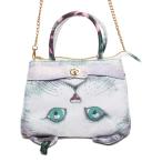 アチャチュムムチャチャ 2wayハンドバッグ ショルダーバッグ 猫モチーフ レディース AHCAHCUM.muchacha 中古