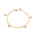 ショッピングルビー 美品 ブレスレット K18 ルビー フラワーモチーフ レディース 中古