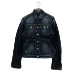 ディースクエアード デニムジャケット ダメージ ほつれ ペイント加工 インポート S71AM0500 S30144 メンズ SIZE 48 (L) DSQUARED2 中古