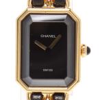 ショッピングシャネル シャネル 腕時計 プルミエール XL クオーツ ブラック H0001 レディース CHANEL 中古
