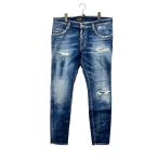 ディースクエアード デニムパンツ ダメージ加工 IDG インポート タグ付き ボタンフライ S74LB1327 メンズ SIZE 52 (L) DSQUARED2 中古