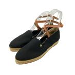 エルメス フラットシューズ アンクルストラップ エスパドリーユ レディース SIZE 37 (24cm) HERMES 中古