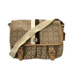 ショッピングメッセンジャー コーチ ショルダーバッグ 斜め掛け メッセンジャーバッグ ミニシグネチャー F70182 レディース COACH 中古