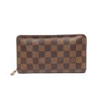 ルイ・ヴィトン ラウンドファスナー長財布 ポルトモネジップ ダミエ N61728 レディース メンズ LOUIS VUITTON 中古