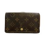 ルイヴィトン 二つ折り財布 ポルトモネビエ トレゾール モノグラム M61730 レディース LOUIS VUITTON 中古