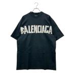 バレンシアガ 半袖Tシャツ Tape Type T-Shirt ダメージ加工 23SS メンズ レディース SIZE S BALENCIAGA 中古