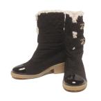 美品 シャネル ショートブーツ マトラッセ G36702 レディース SIZE 37 1/2 (L) CHANEL 中古