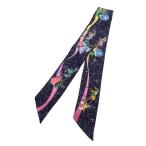 美品 エルメス ツイリー スカーフ シルク100％ SPACE DERBY レディース メンズ HERMES 中古