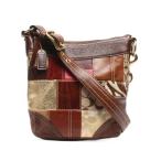 コーチ ショルダーバッグ 斜め掛け パッチワーク ハラコ シグネチャー 10435 レディース COACH 中古