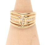 美品 リング 指輪 K18 ダイヤ 0.15ct レディース SIZE 11号 中古