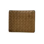 ボッテガ・ヴェネタ 二つ折り財布 レザー イントレチャート レディース BOTTEGA VENETA 中古