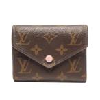 ルイ・ヴィトン 三つ折り財布 コンパクトウォレット ポルトフォイユヴィクトリーヌ モノグラム M62360 レディース LOUIS VUITTON 中古