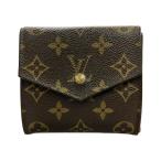 ルイ・ヴィトン ダブルホック 二つ折り財布 モノグラム ポルトモネ ビエ M61660 レディース LOUIS VUITTON 中古