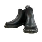 美品 ドクターマーチン サイドゴアショートブーツ 2976 ホワイトステッチ チェルシーブーツ レディース SIZE UK6 (XL) Dr.Martens 中古