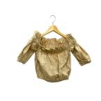  прекрасный товар мед mi- мед tube top короткий рукав блуза женский SIZE F HONEY MI HONEY б/у 