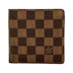 ルイ・ヴィトン 二つ折り財布 ダミエ ポルトフォイユ マルコ N61675 メンズ LOUIS VUITTON 中古
