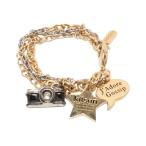 ショッピングキットソン キットソン ブレスレット 2連 チャーム カメラモチーフ レディース kitson 中古