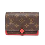 ルイヴィトン 二つ折り財布 ポルトフォイユ フロールコンパクト モノグラム コクリコ M64587 レディース Louis Vuitton 中古
